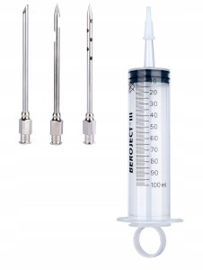 Strzykawka 100 ml z trzema igłami