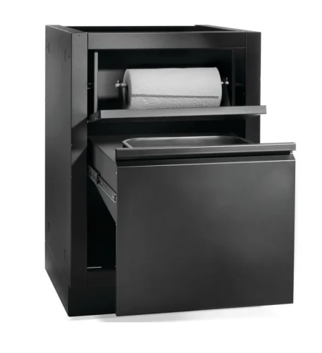 polgrill-napoleon-IM-WDC-MK-1-szafka-z-koszem-na-smieci-oasis-czarny-mat-otwarta.webp