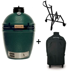 Grill Ceramiczny Big Green Egg Medium z Podstawą Nest handler i Pokrowcem