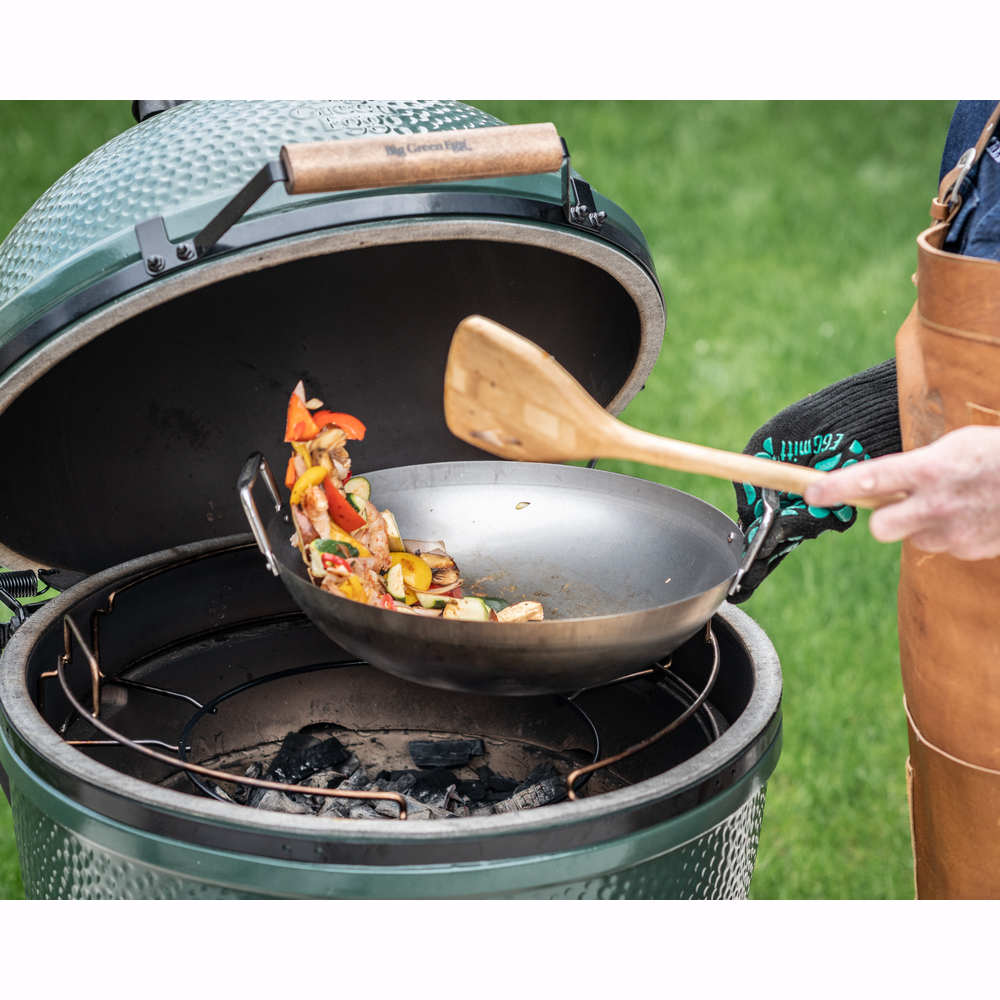 wok  stalowy ze szpatułką