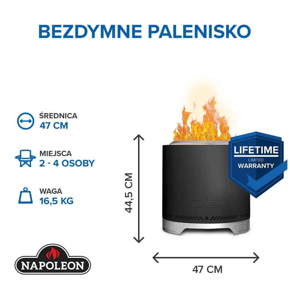 Palenisko bezdymowe napoleon timberwolf 46 cm phm