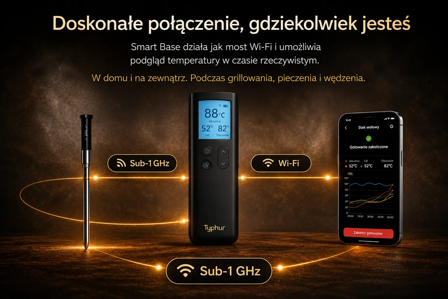 Termometr Typhur Sync Gold Lite