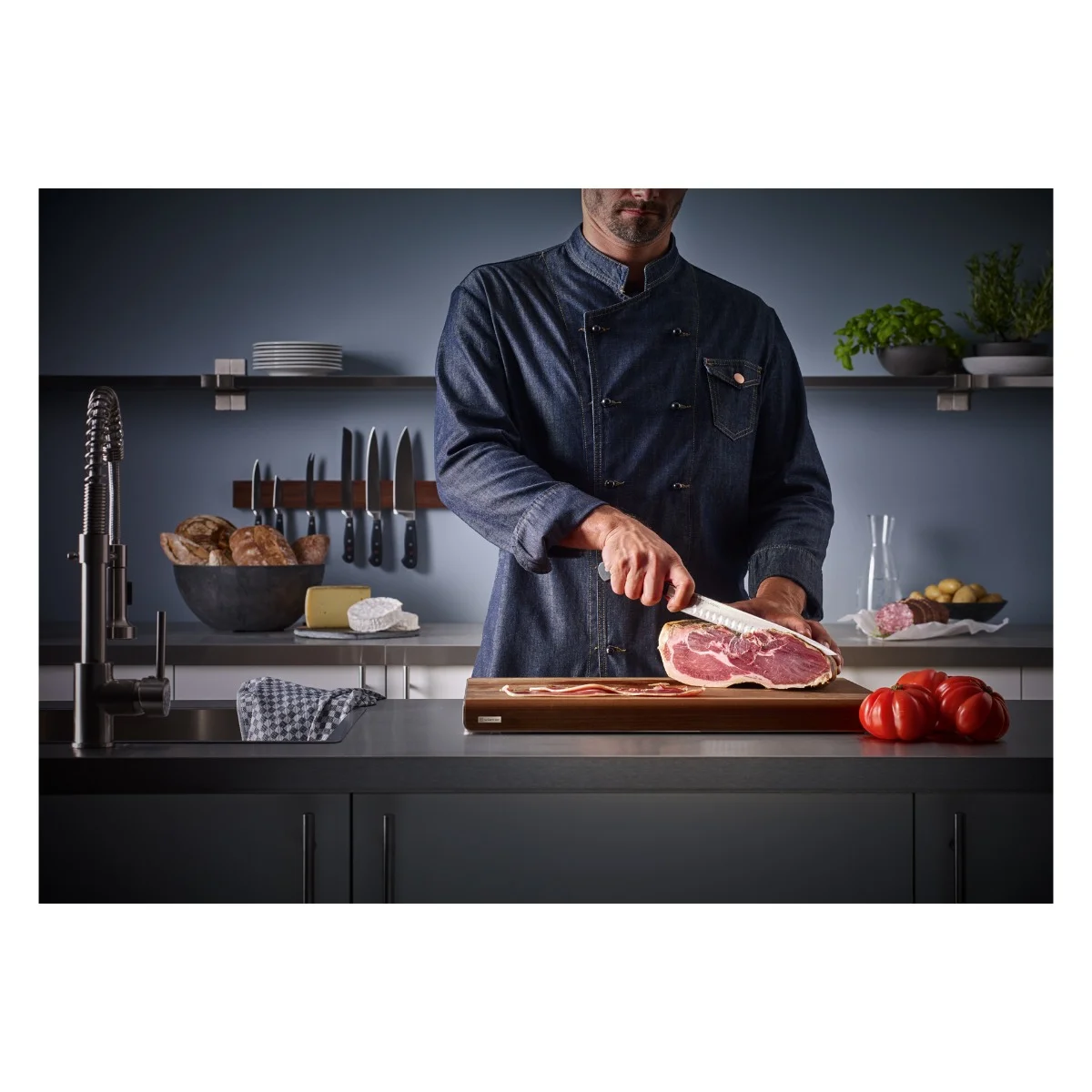 Nóż Santoku, 17 cm, szlif kulowy, Classic, zdjęcie 3